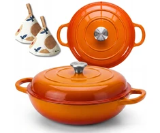 HAGE EMALINIS KETAUS PUODAS, ŽEMOJI INDUKCIJA, DUJINĖS, ORKALYSTĖ, KREPTUVE, Keptuvė