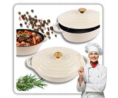 HAGE EMALIUOTA ketaus skrudinimo keptuvė, DIDŽIOJI INDUKCINĖ, DUJINĖ ORKŠNĖ, PUODAS 6L