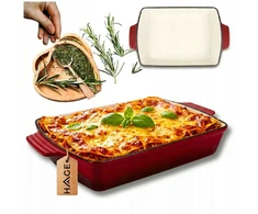 HAGE Ketaus keptuvė – RAUDONA – EMALINIS – 32x23,5CM – 3,5L
