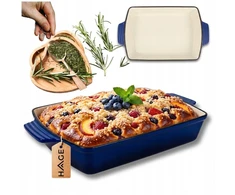 HAGE KETUS LIETUVO KETU - MĖLYNA - Emaliuota -32x23,5CM -3,5L