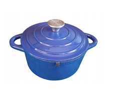 Hairy Bikers World emaliuotas ketaus puodas, 21 cm, mėlynas