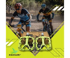 Hakuri PLATFORMINIAI DVIRAČIO PEDALAI Aliuminio 3 sandarūs kasetiniai guoliai MTB