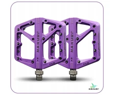 Hakuri Platforminiai pedalai Nailoniniai pedalai Šviesiai violetiniai + MTB PINS 3 GUOLIAI