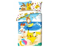 Halantex MEDVILNINĖ PATALYNĖ 140 X 200 CM POKEMON PIKACHU BEACH