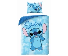 Halantex Medvilninė patalynė 140x200 Lilo and Stitch Youth mėlyna
