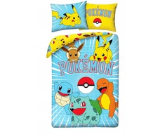 Halantex Medvilninė patalynė 140x200 Pokemon Pikachu Cotton