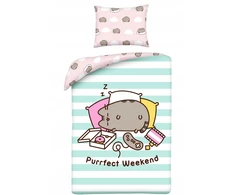 Halantex Medvilninė patalynė 160x200 Pusheen Kitten vaikams