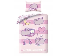 Halantex Paauglystės patalynės komplektas 140x200 Pusheen kačiuko mikropluošto
