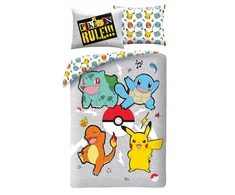 Halantex POKEMON PATALYNĖ 140x200 PIKACHU PIKACZU CHARMANDER BULBASAUR vaikiška
