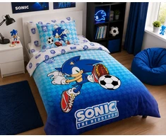 Halantex vaikiškas patalynės komplektas Sonic Football, 140x200 cm, 2 dalių