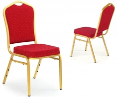 Halmar Elegantiška, patogi, minkšta metalinė kėdė, bordo, auksinė K66