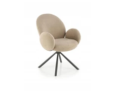 Halmar K498 minkšta pasukama kėdė LAMB audinio BOUCLE cappucino