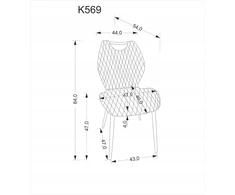 Halmar K569_CS minkšta kėdė svetainei VELUR šviesiai smėlio / kašmyro spalvos