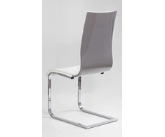 Halmar kėdė, dirbtinė oda K104 Baltas/Pilkas ECO LEATHER Virtuvės kambarys