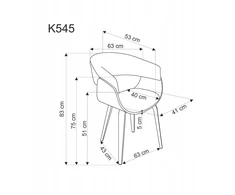 Halmar Medinė kėdė, lenkta fanera K545, smėlio / riešuto spalvos