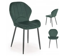 Halmar Minkšta veliūrinė kėdė Žalias Loft Bottle Žalias Modern K538