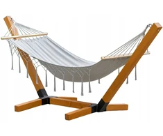 Hamakas su XL sodo rėmu + dangteliu – poilsio komplektas 250 kg DOVANA