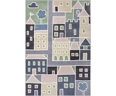 Hanse Home vaikiškas kilimas Lovely City, įvairių spalvų, 80x150 cm