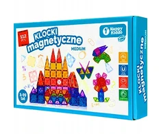 Anek Smily Play Happy Kiddo 3D magnetiniai blokeliai - kūrybinės konstrukcijos edukaciniai blokeliai, 112 vnt.