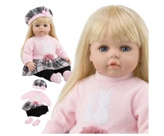 Happy Kiddo Big Baby Doll 56 cm interaktyvus kalba, dainuoja 2 kalbomis kaip tikra Priedai