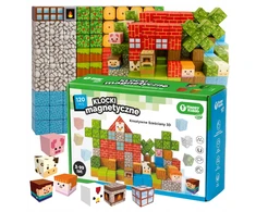 Happy Kiddo Magnetic Bricks Cubes Pixels blokuoja 120 3D plytų stiprių magnetų! 3+