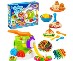 Happy Kiddo Žaidimo tešlos makaronų mašinos tešlos plastilino kūrybinis rinkinys 18 viename