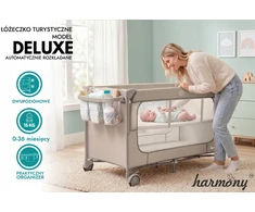 Harmony DELUXE Dviejų lygių sulankstoma kelioninė lovelė + KEITIMAS IR ORGANIZATORIUS