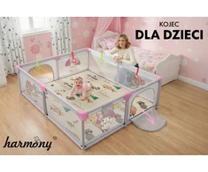 Harmony KOJEC DZIECIĘCY Z MATĄ PIANKOWA 150x180 CM Žaidimų aikštelė + UCHWYTY I 50 PIŁEK