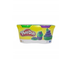 Hasbro PLAY DOH TORTAS, 168 GRAMŲ Žalias PURPLE CUBBIN DIY DOVANA, 2 VAMZDŽIAI