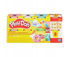 Hasbro Play-Doh žaidimų tešlos rinkinys 8 vaivorykštės spalvų pakuotės -