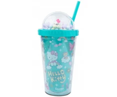 Hello Kitty Puodelis su tūbele 450 ml šviesiai mėlynas Coolpack