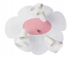 Hellux Lampa sufitowa plafon Płatek balta ir-rožinė