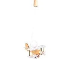 Hellux LAMPA SUFITOWA WISZĄCA Lėktuvas FLYKT, DLA DZIECI, DREWNO SOSNOWE, E27, LED