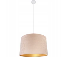Hellux Lampa sufitowa wisząca smėlio sp. abażur zamszowy fi40