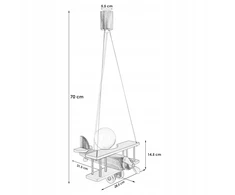 Hellux Lampa sufitowa wisząca zyrandol vaikams Samolot