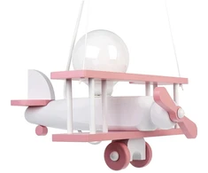 Hellux LAMPA WISZĄCA Lėktuvas FLYKT, DLA DZIEWCZYNEK, DREWNIANA, RÓŻOWA, SUFITOWA