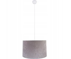 Hellux Szara lampa wisząca do salonu sufitowa abażur fi40