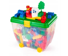 Hemar BLOKALAI DĖŽĖJE SU DANČIU, KURIUOS KLAUSITE BLOKUS K2 KONSTRUKCINĖ DĖŽĖ