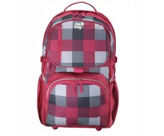 Herlitz Mokyklinė kuprinė be.bag Cube / Checked, raudona