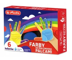 Herlitz pirštukų dažai, 6 spalvų, 40ml
