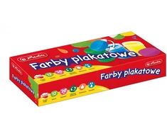 Herlitz Plakatų dažai, 12 spalvų x 20ml