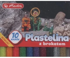 HERLITZ Plastilinas su blizgučiais 10 spalvų
