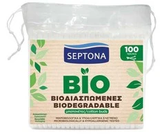 Higieniniai vatos pagaliukai Septona BIO 100vnt