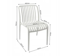 Hile KITCHEN valgomojo kėdė, SODAS, modernus, plastikinis, Baltas, atsparus, 101W