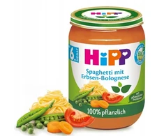 HiPP BIO daržovių spagečiai su žirneliais Omega 3