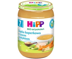 HiPP BIO kartoms krapų sriuba su ryžiais ir kalakutiena po 7 mėnesio