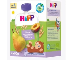 HiPP BIO kriaušių slyvų grūdų putėsiai 90g