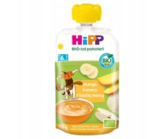 HiPP BIO Mango vaisių tyrė, bananai su manų kruopomis 100g po 6 mėn
