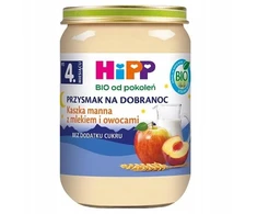 HiPP Bio Manų košė su pienu ir vaisiais 4m+ be pridėtinio cukraus, 190 g