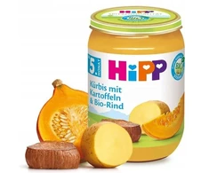 HIPP BIO Moliūgas su bulvėmis ir jautienos geležimi